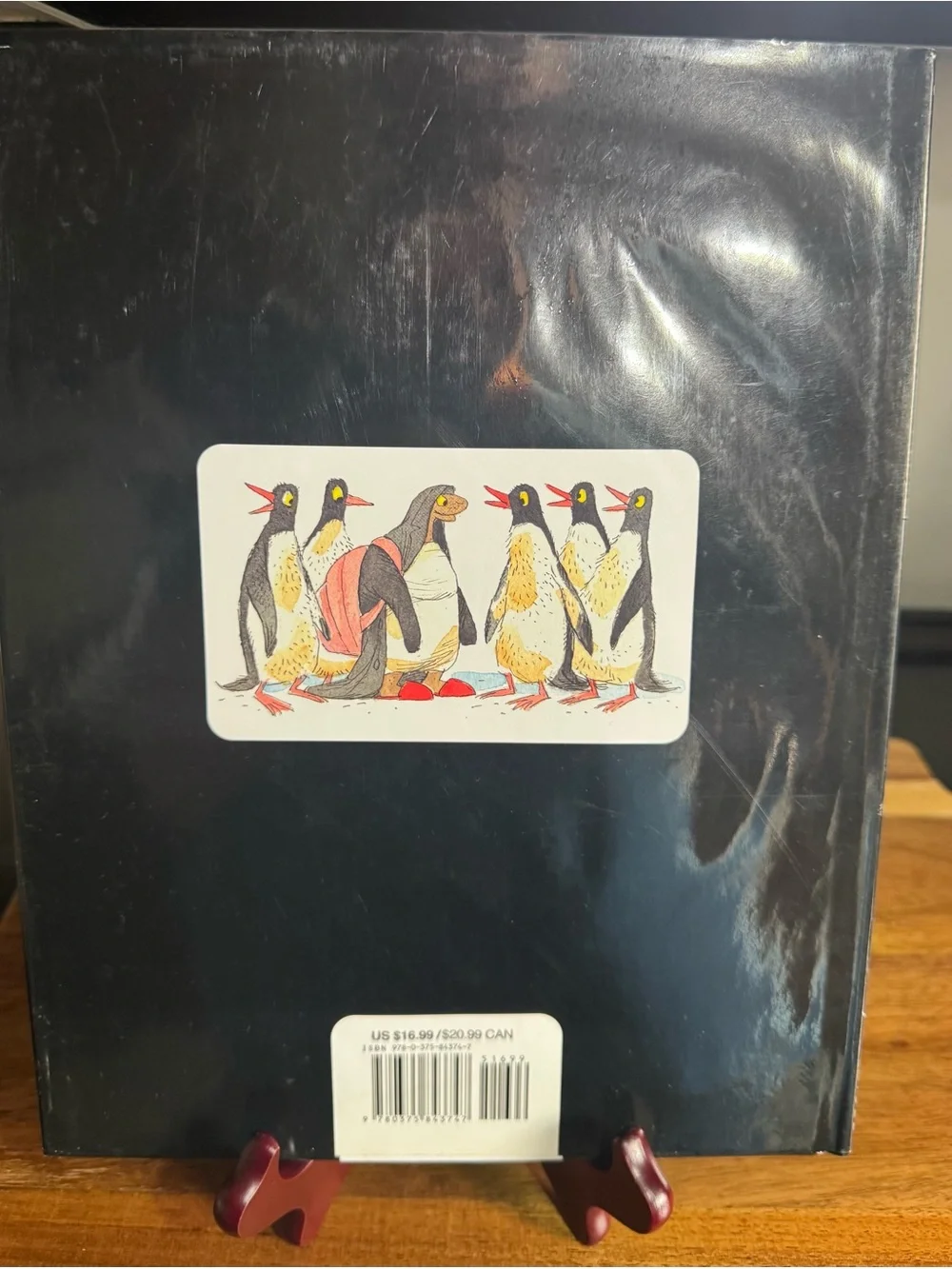 Turtle's Penguin Day Notebook - Black & White Cover